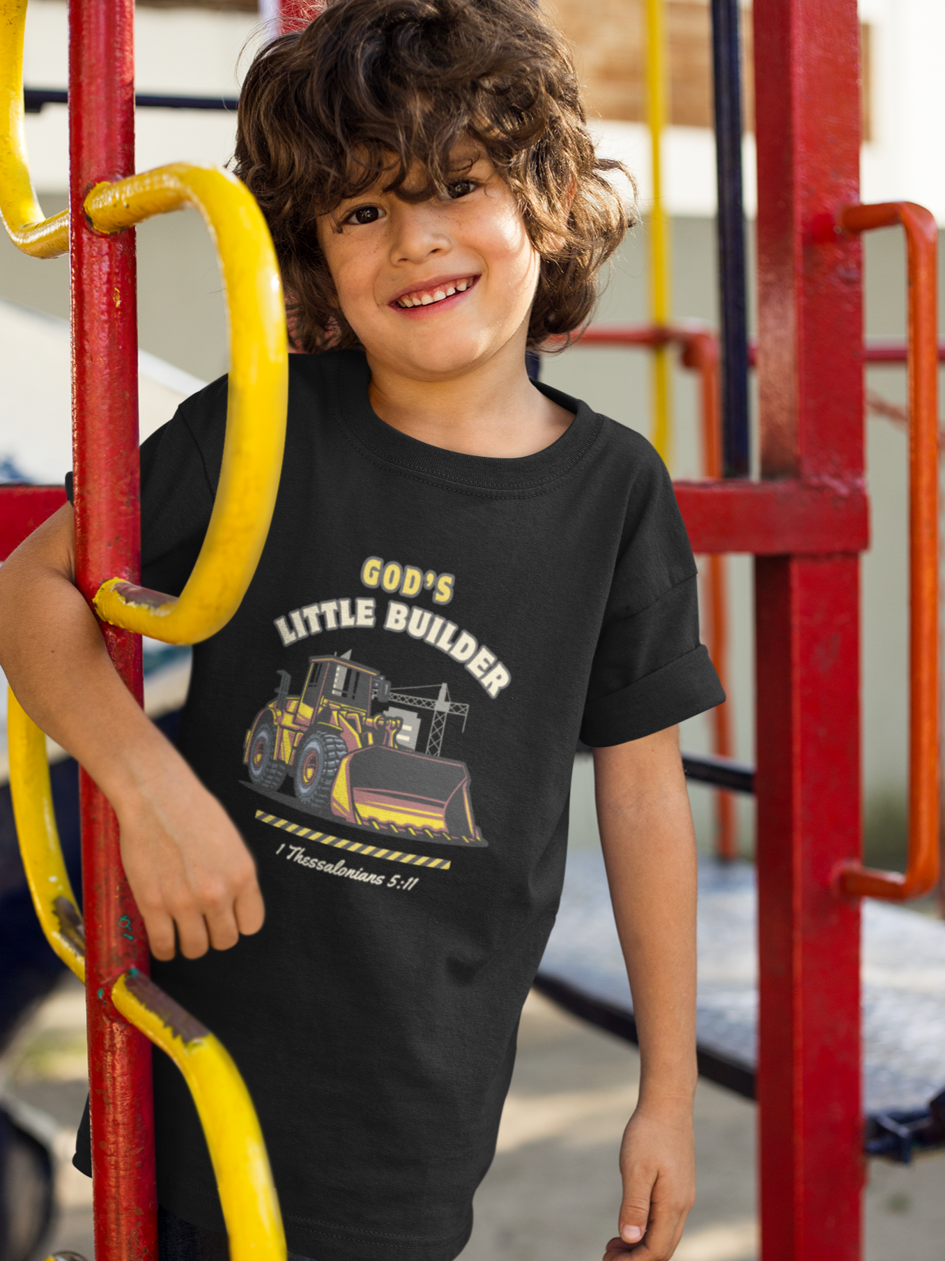 "God's Little Builder" Boys' Christian T-Shirt