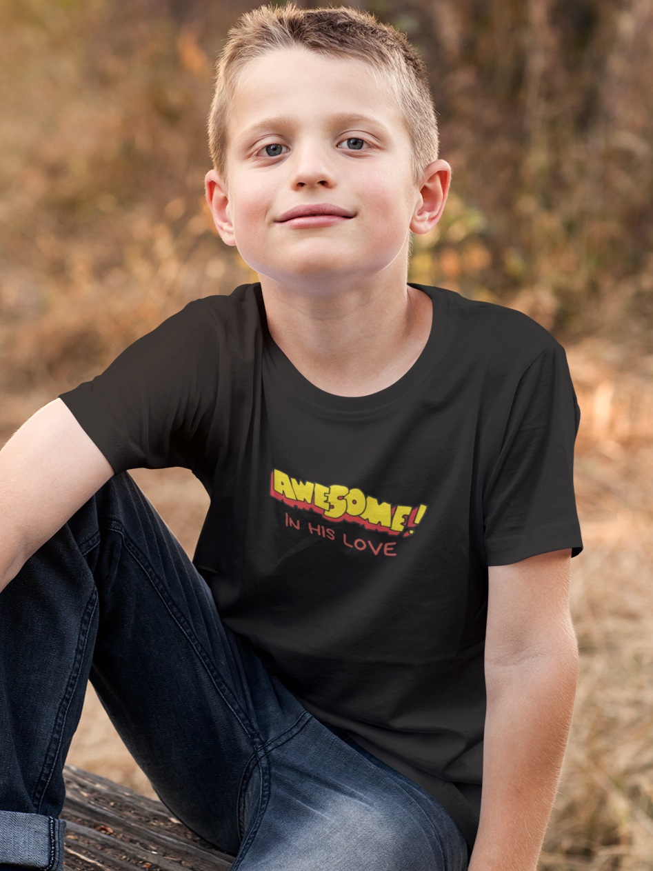 "Awesome in His Love" Boys' Christian T-Shirt