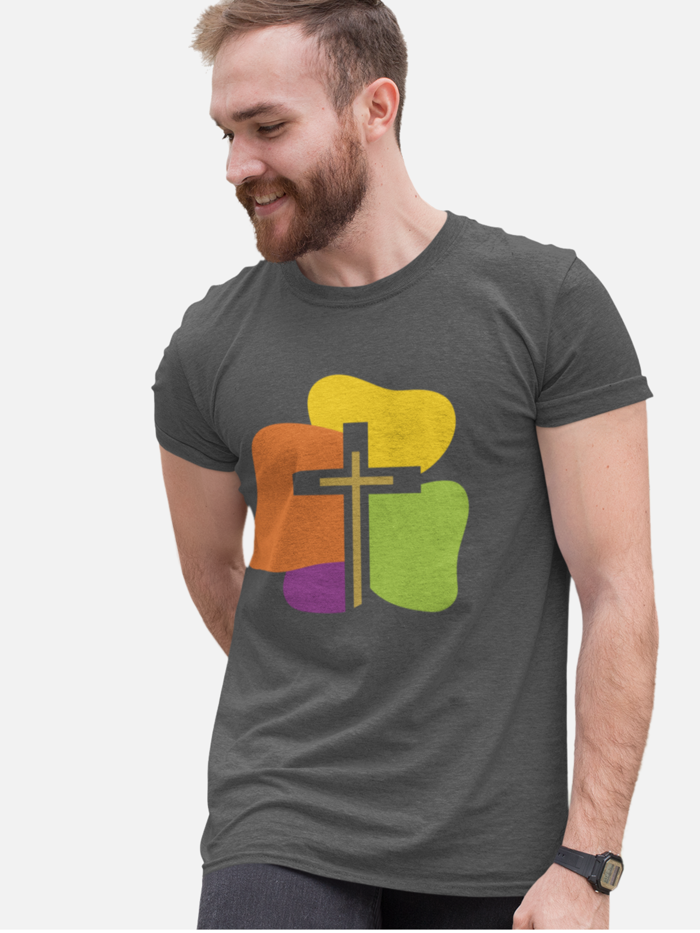 'Colorful Cross' unisex christian t-shirt