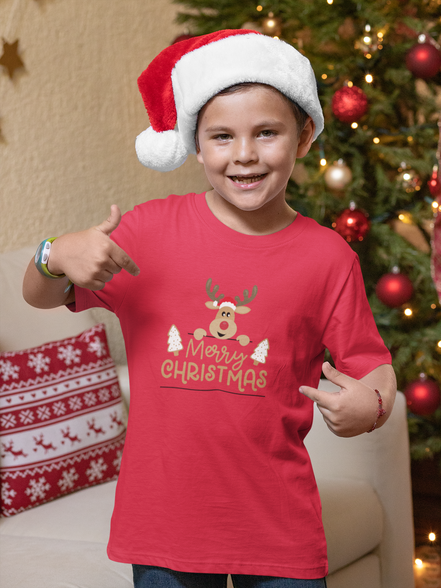 "Merry Christmas" boys christmas t-shirt