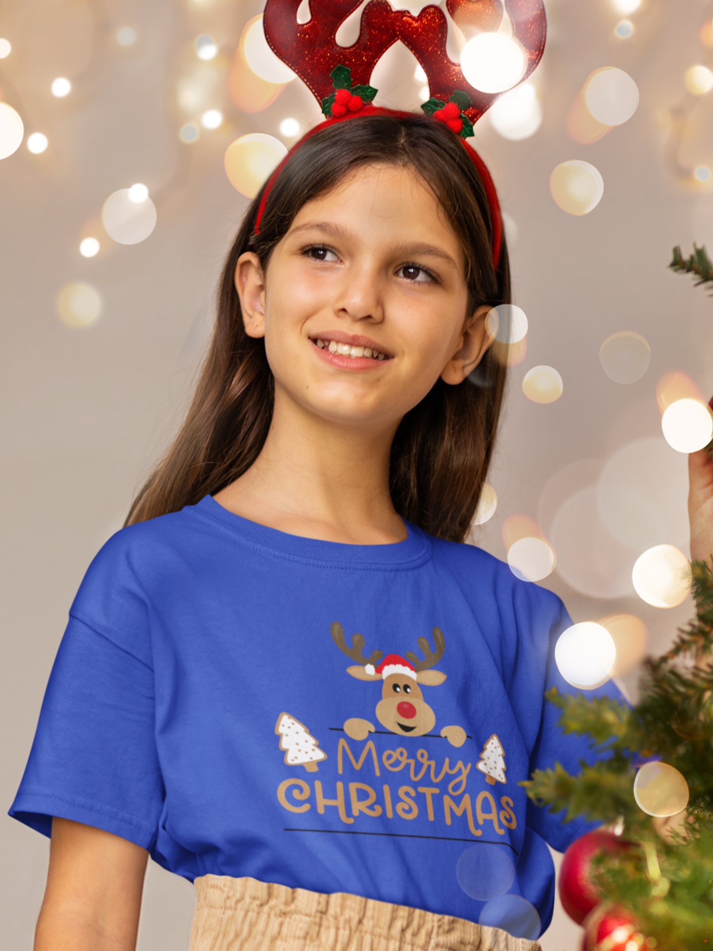 "Merry Christmas" girls christmas t-shirt