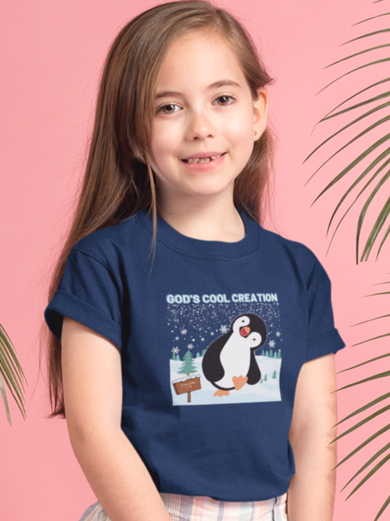 "God's Cool Creation" girls christian t-shirt