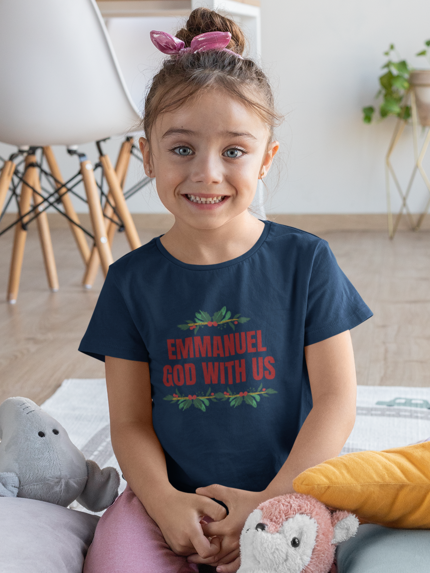 "Emmanuel - God with Us" Christmas girls t-shirt