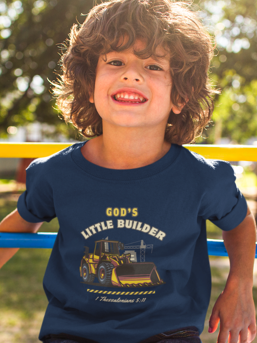 "God's Little Builder" Boys' Christian T-Shirt