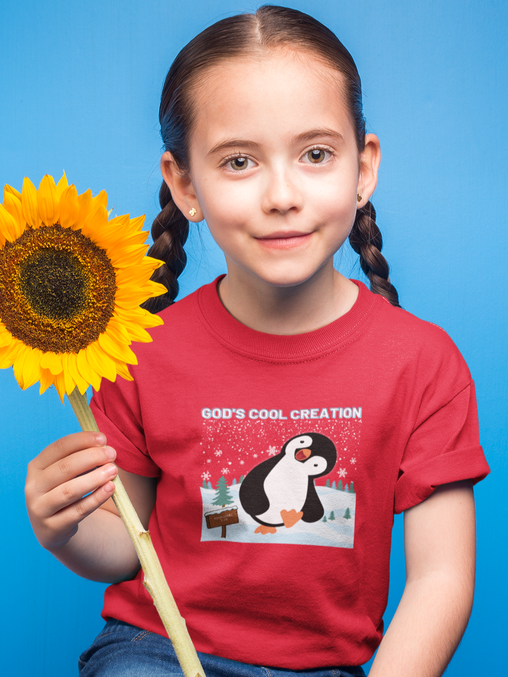 "God's Cool Creation" girls christian t-shirt