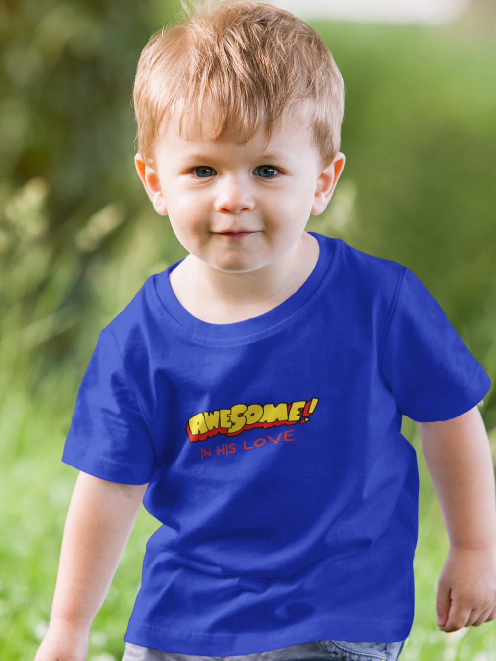 "Awesome in His Love" Boys' Christian T-Shirt
