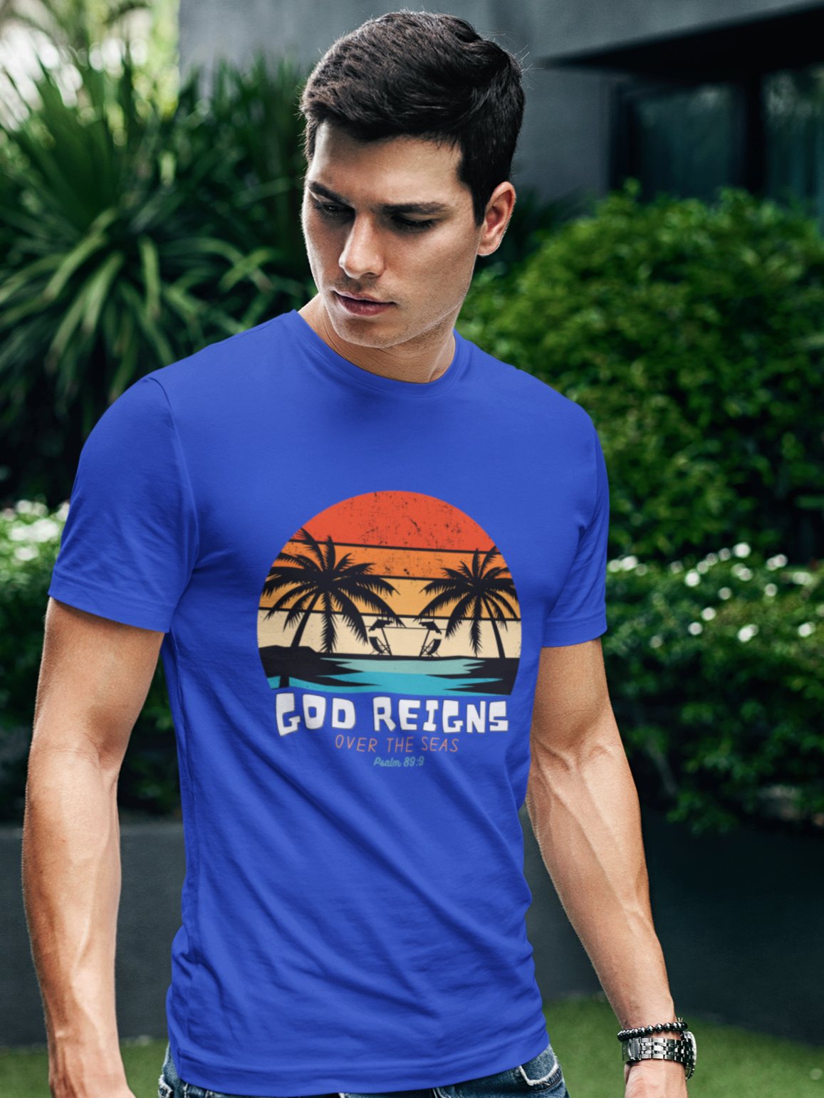 "God Reigns Over the Seas" unisex christian t-shirt
