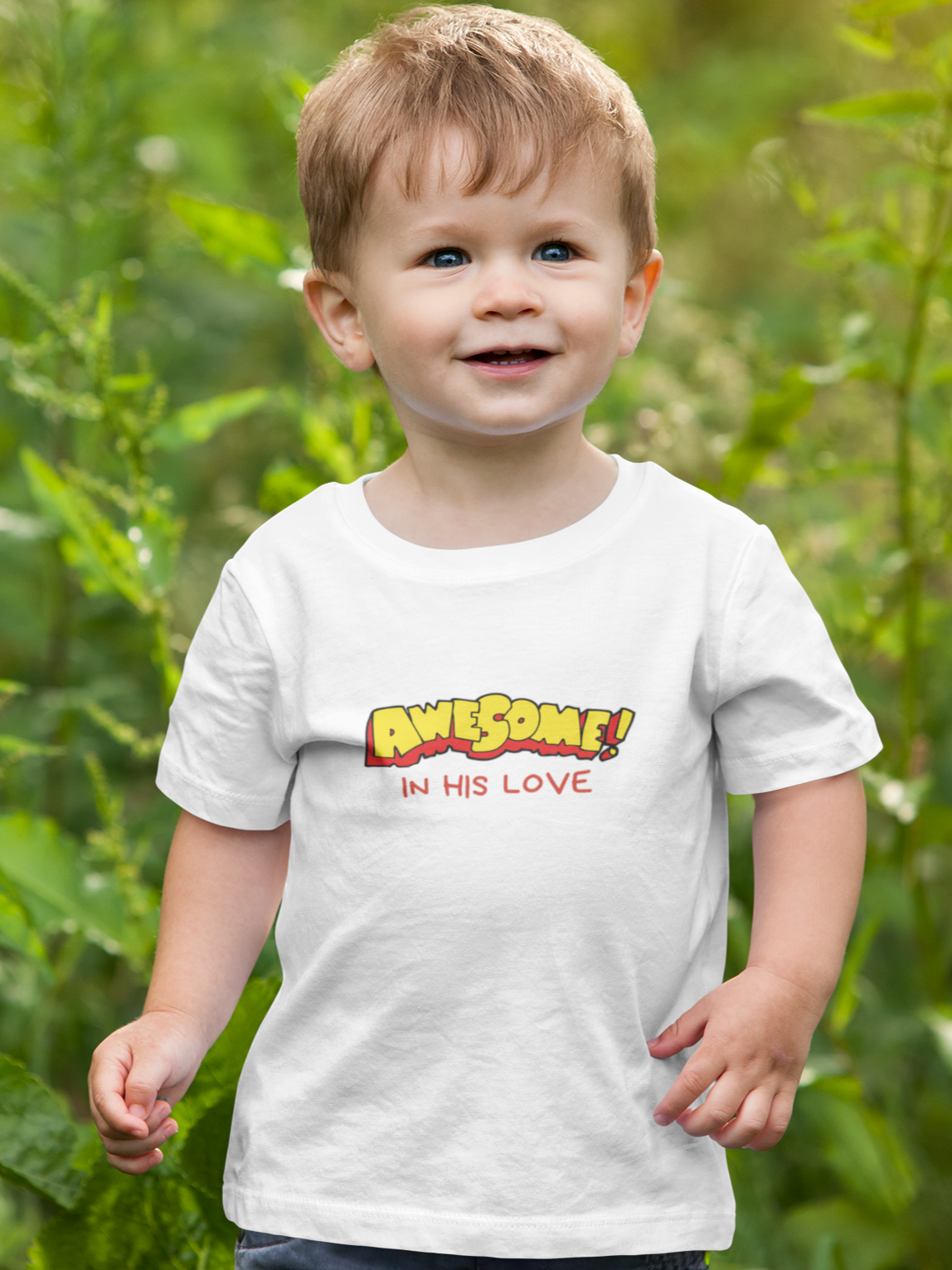 "Awesome in His Love" Boys' Christian T-Shirt