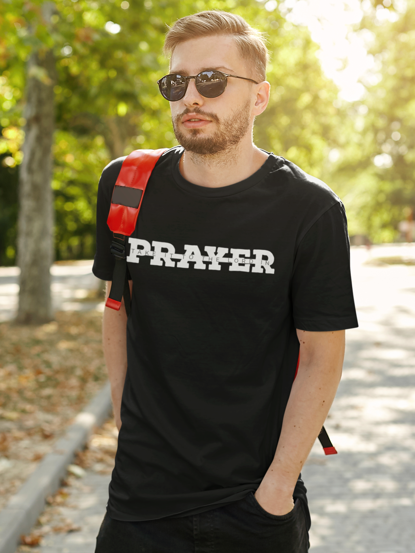 Black "Take it to the Lord in Prayer" unisex christian t-shirt