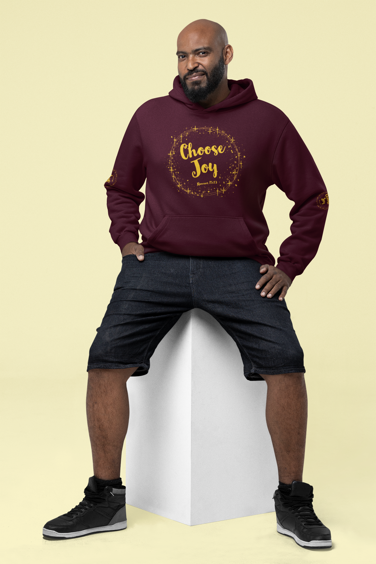 “Choose Joy” unisex Christian hooded sweatshirt