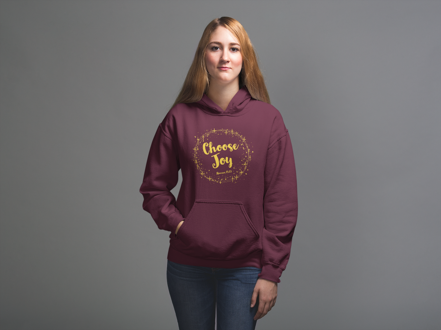 “Choose Joy” unisex Christian hooded sweatshirt