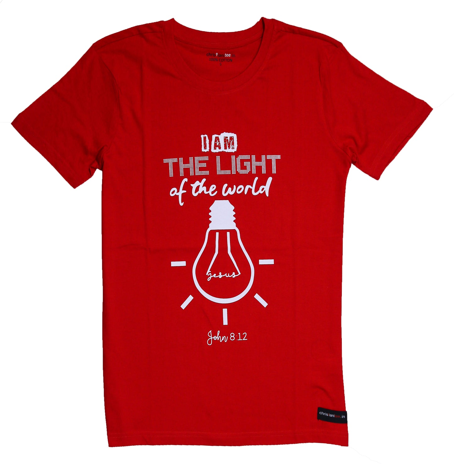 Scarlet Red “I am the light of the world” unisex Christian T-Shirt