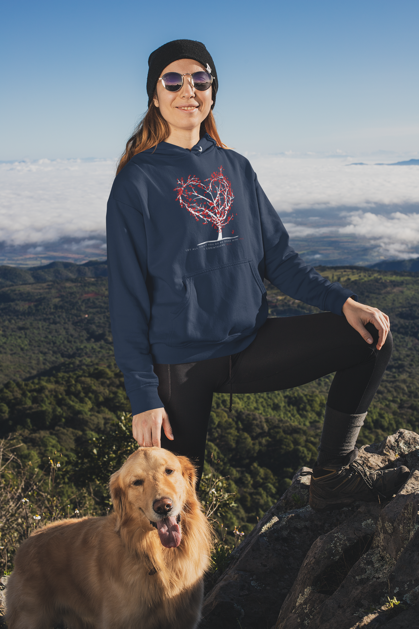 "Let all that you do be done in Love" unisex Christian hooded sweatshirt
