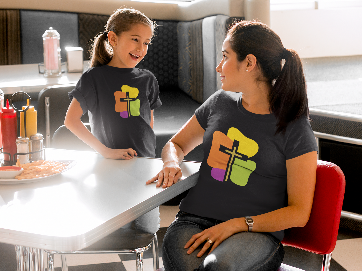 'Colorful Cross' T-Shirts