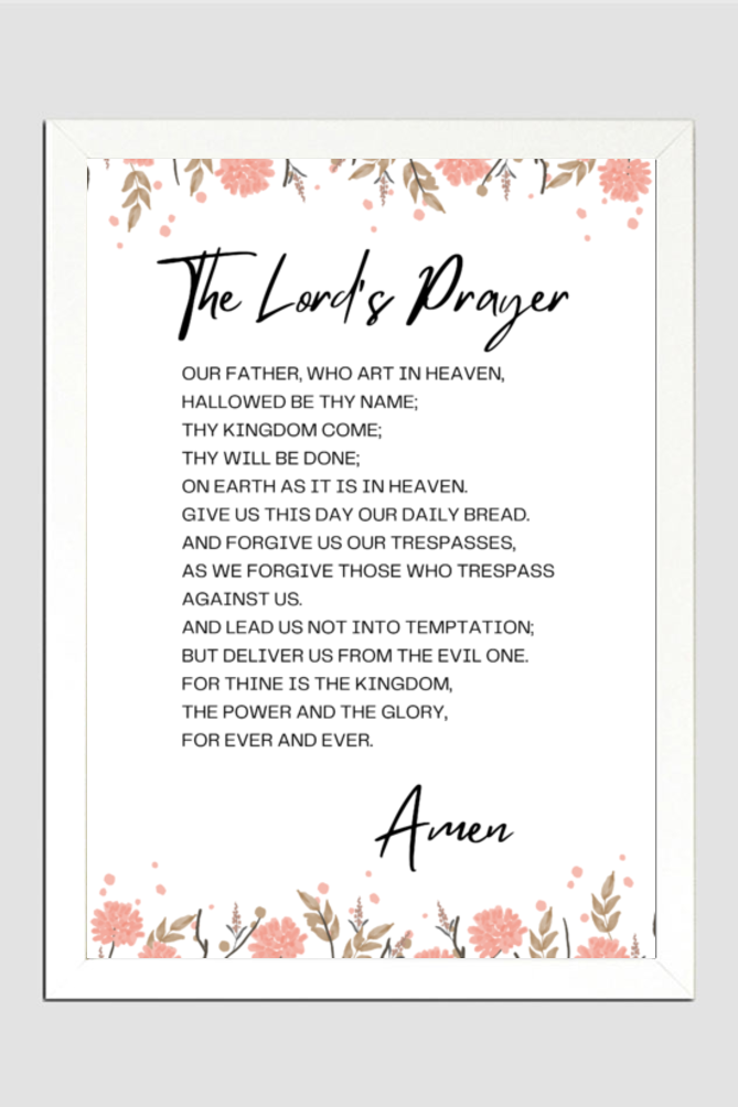 "The Lord's Prayer" Frame (A3 Size)