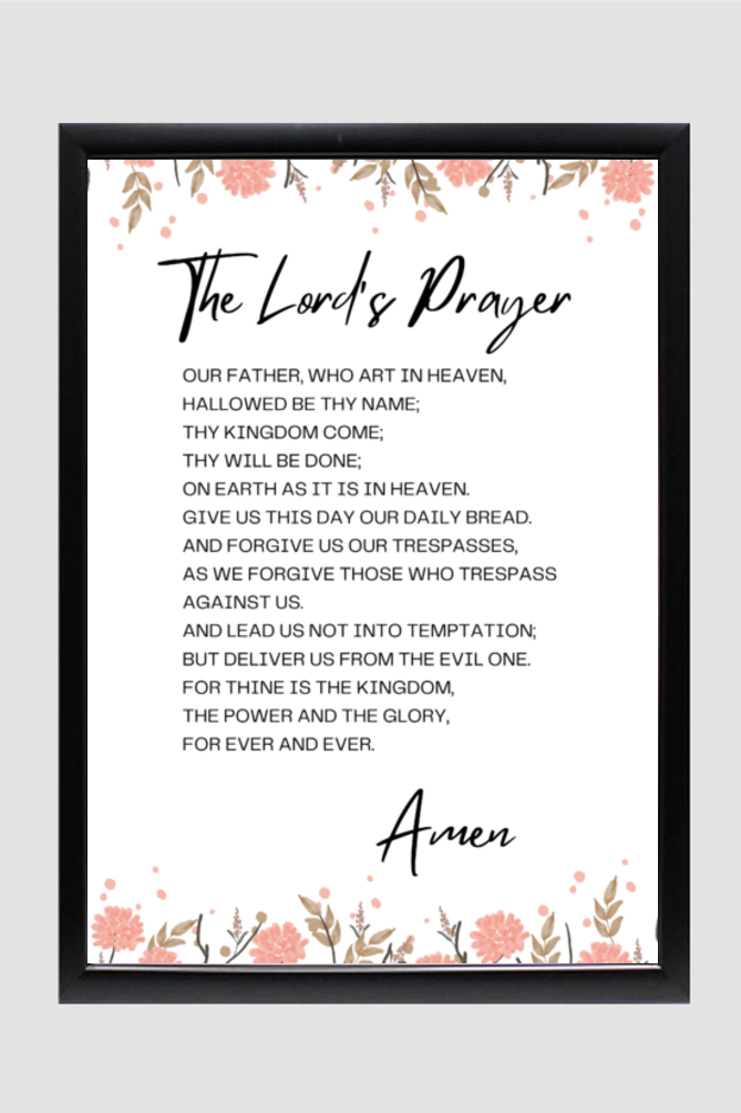 "The Lord's Prayer" Frame (A3 Size)