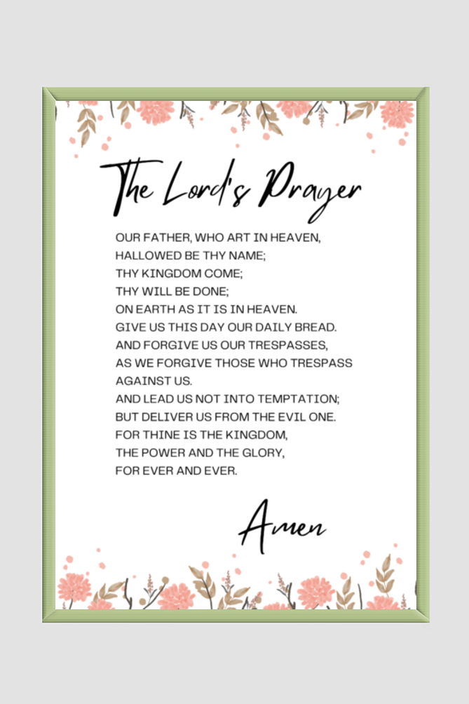 "The Lord's Prayer" Frame (A3 Size)