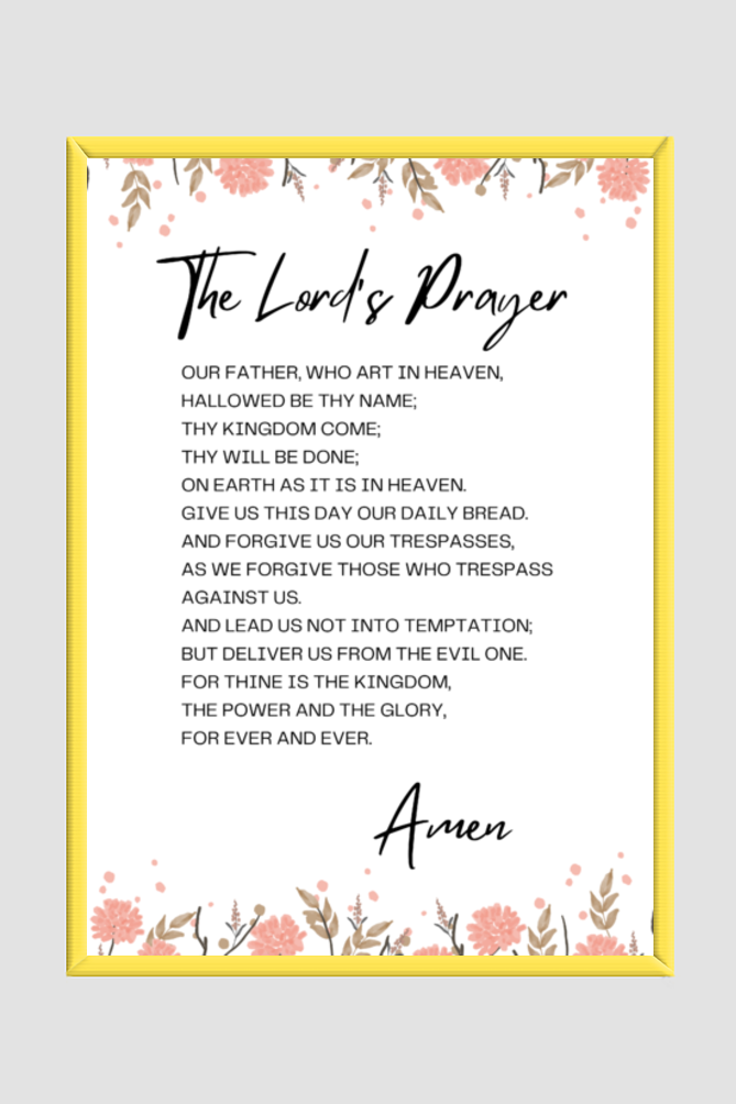 "The Lord's Prayer" Frame (A3 Size)