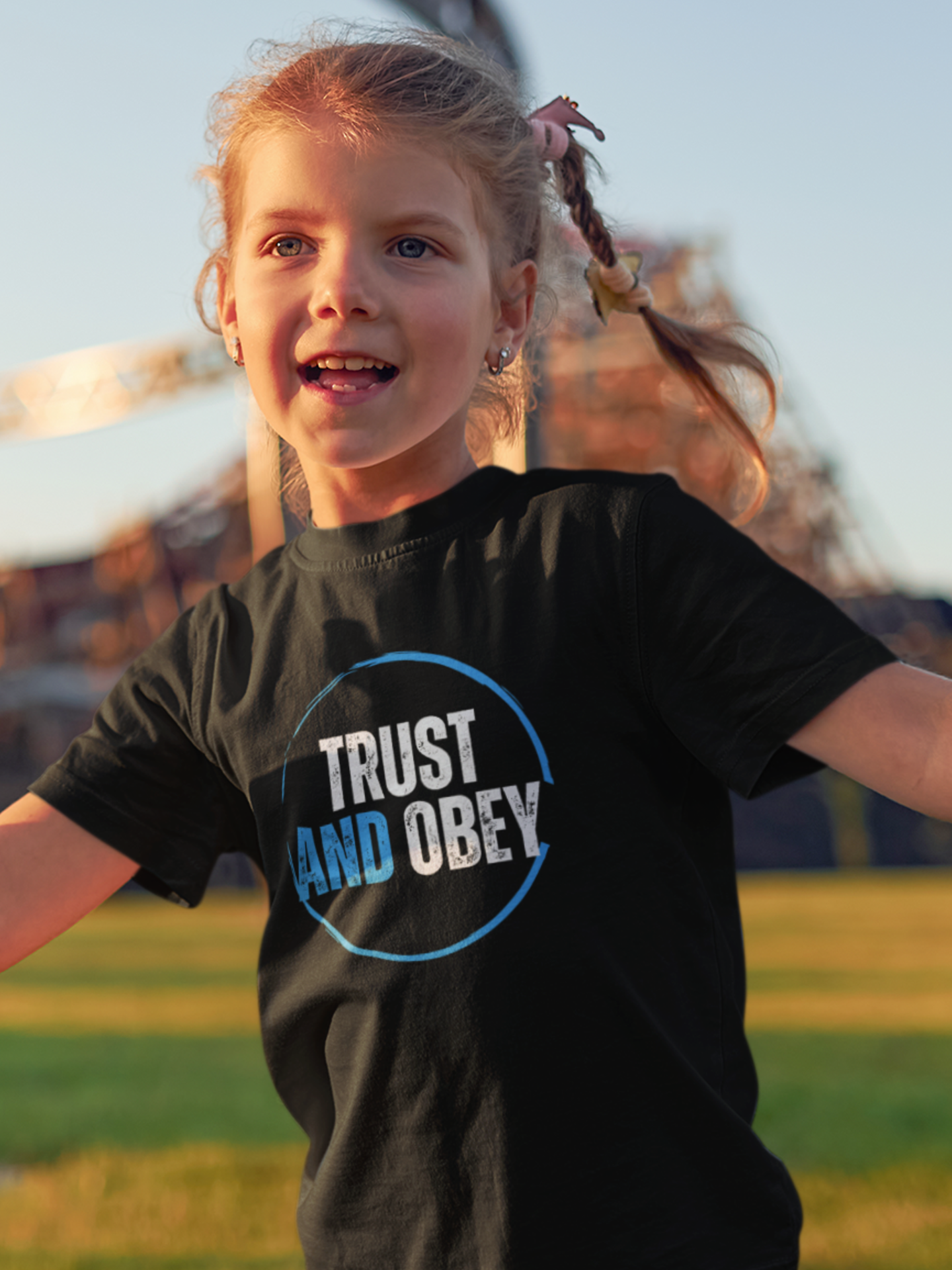 "Trust and Obey" girls christian t-shirt