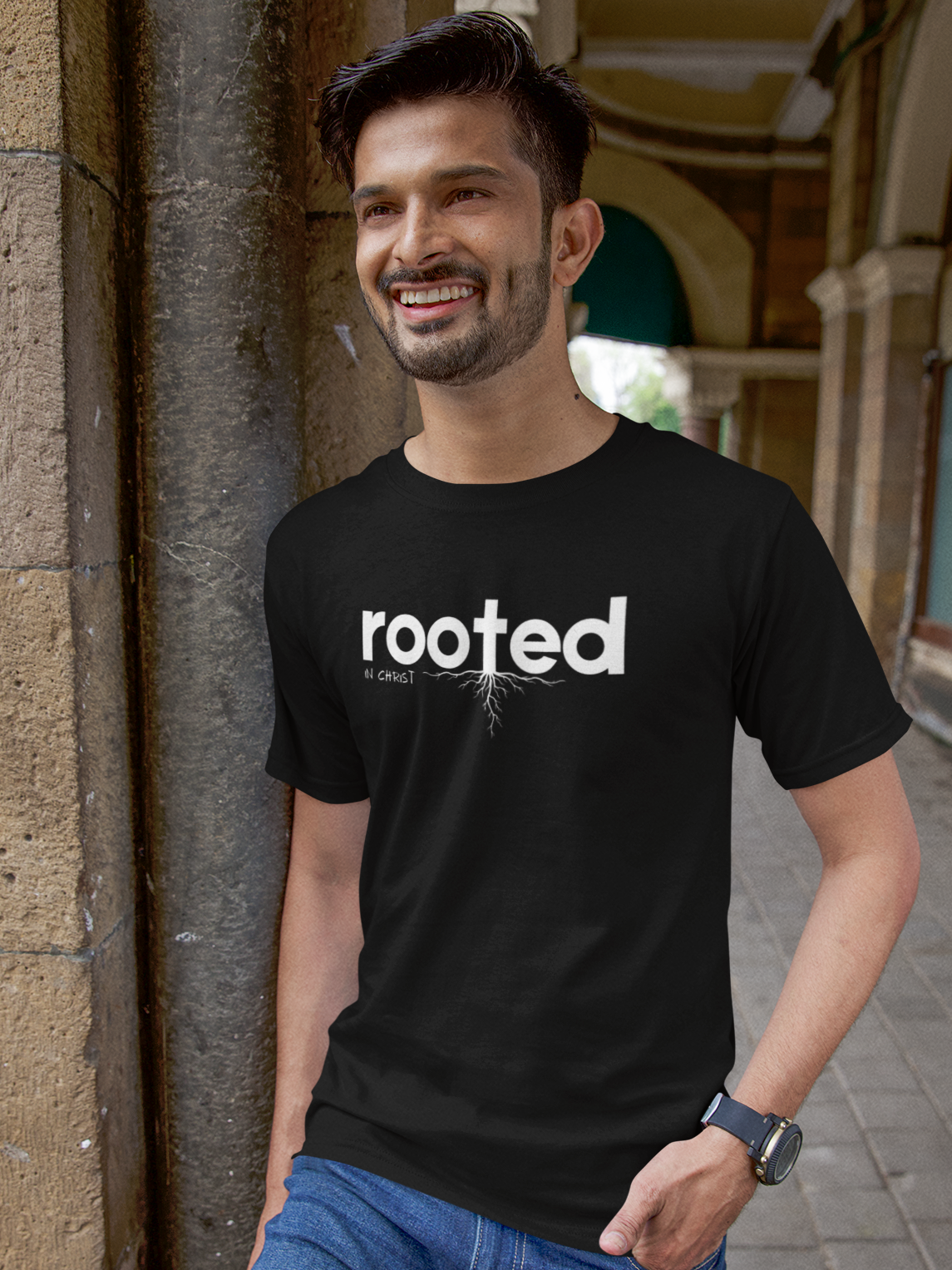 Rooted in Christ – Faith & Foundation Unisex Christian T-Shirt