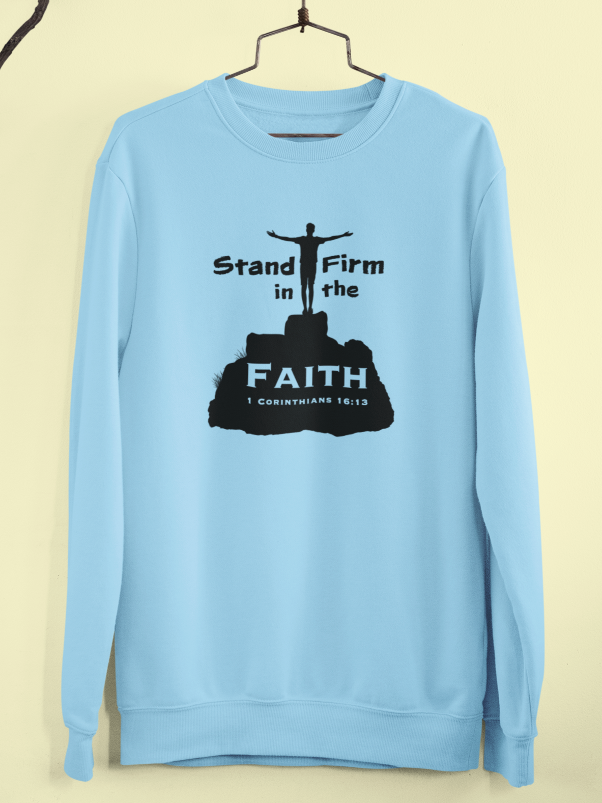 "Stand Firm in the Faith" christian Unisex Crewneck Sweatshirt