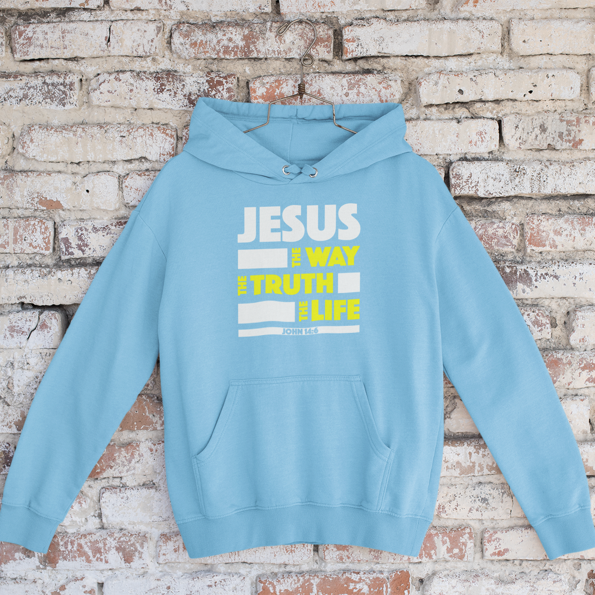 "Jesus - Way, Truth and Life" unisex christian hooded sweatshirt