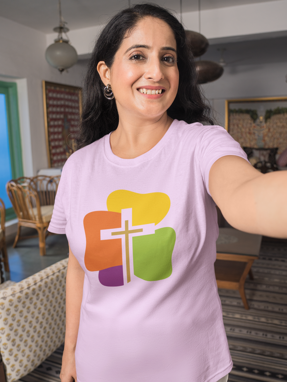 'Colorful Cross' women's Christian t-shirt