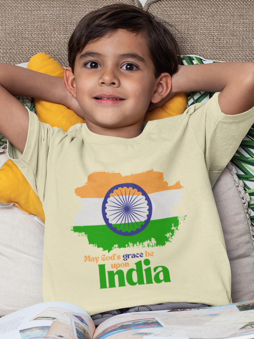 "May God's Grace Be Upon India" Boys' Christian T-Shirt