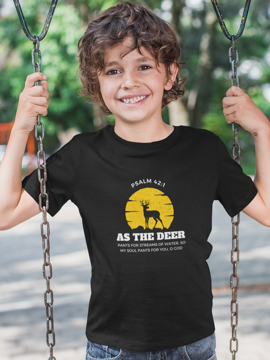 "As the Deer Pants" boys christian t-shirt