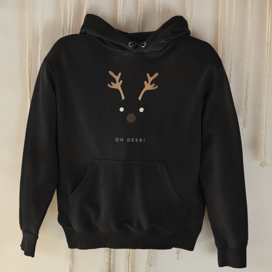 "Oh Deer!" unisex Christian hooded sweatshirt