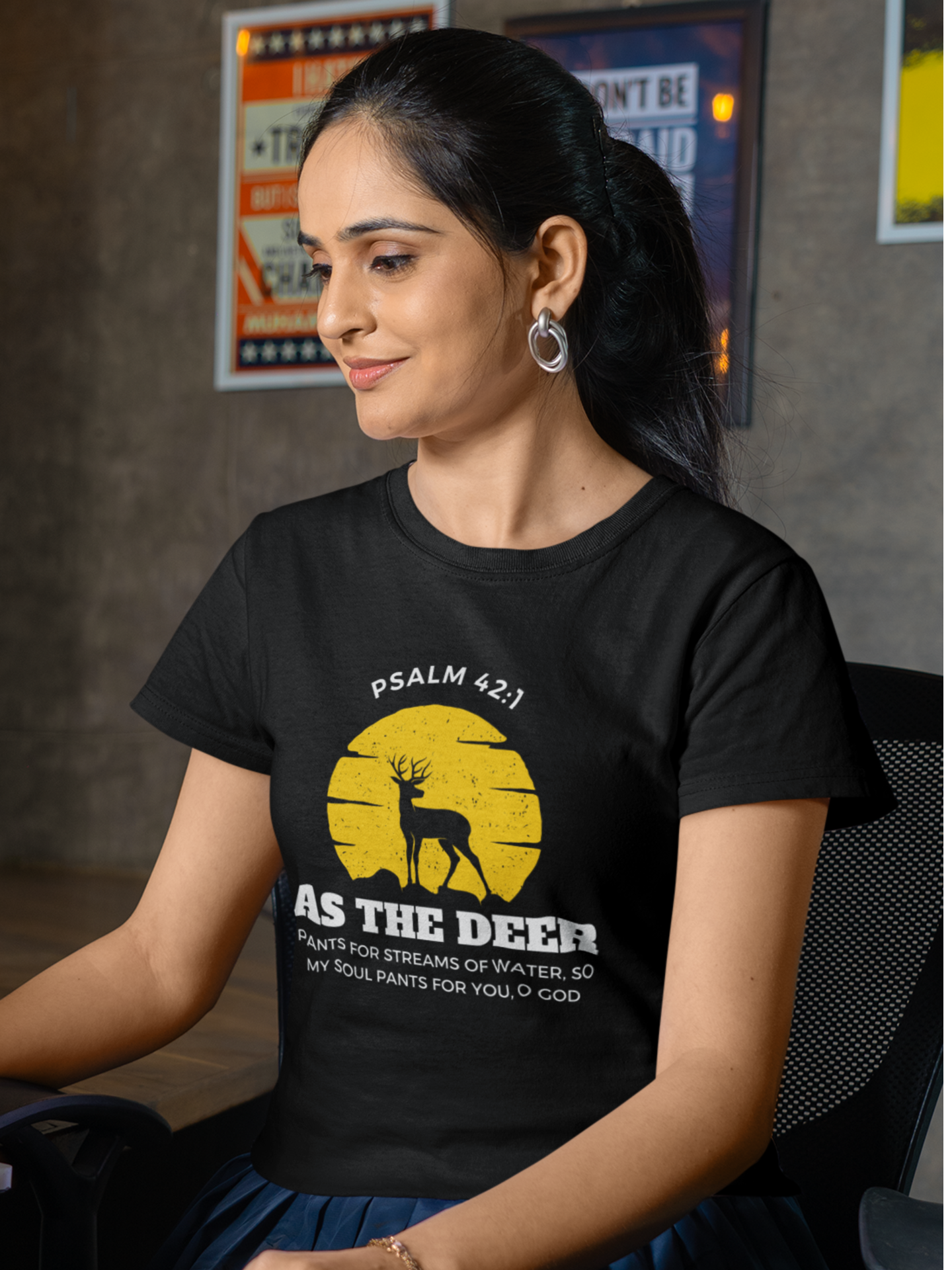 "As the Deer Pants" women's Christian t-shirt