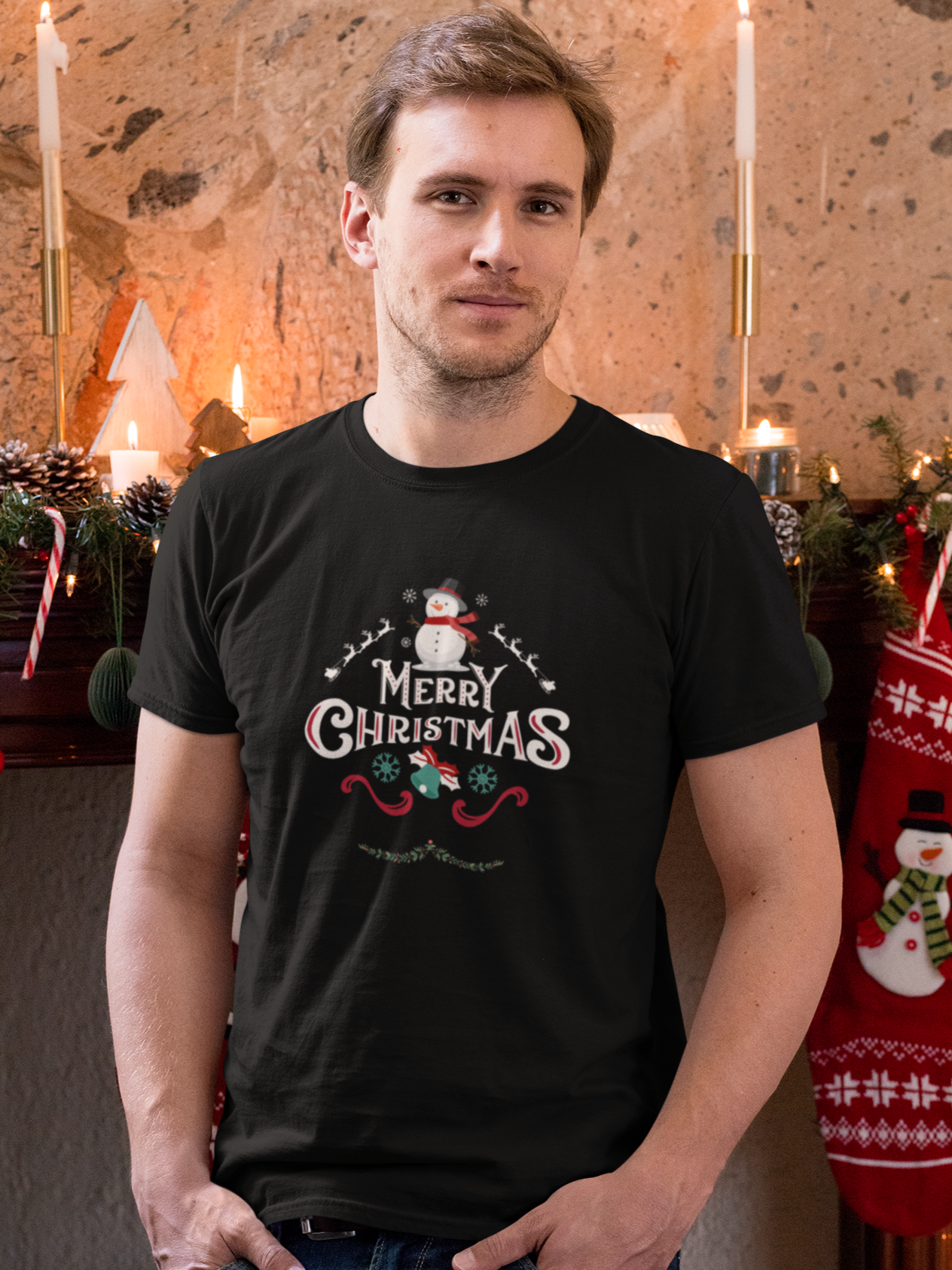 "Merry Christmas" Snowman unisex christmas t-shirt