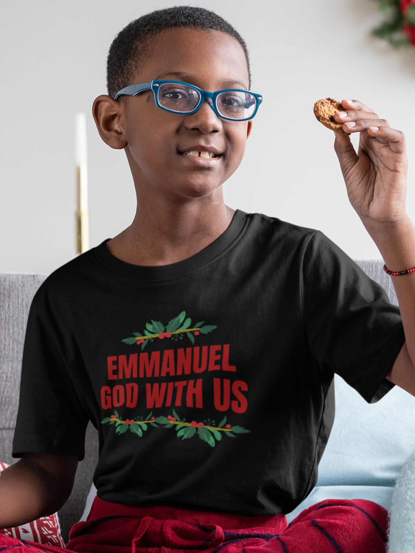 "Emmanuel - God with Us" Christmas boys t-shirt