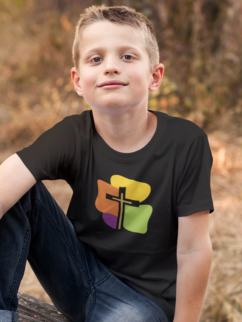 'Colorful Cross' boys christian t-shirt