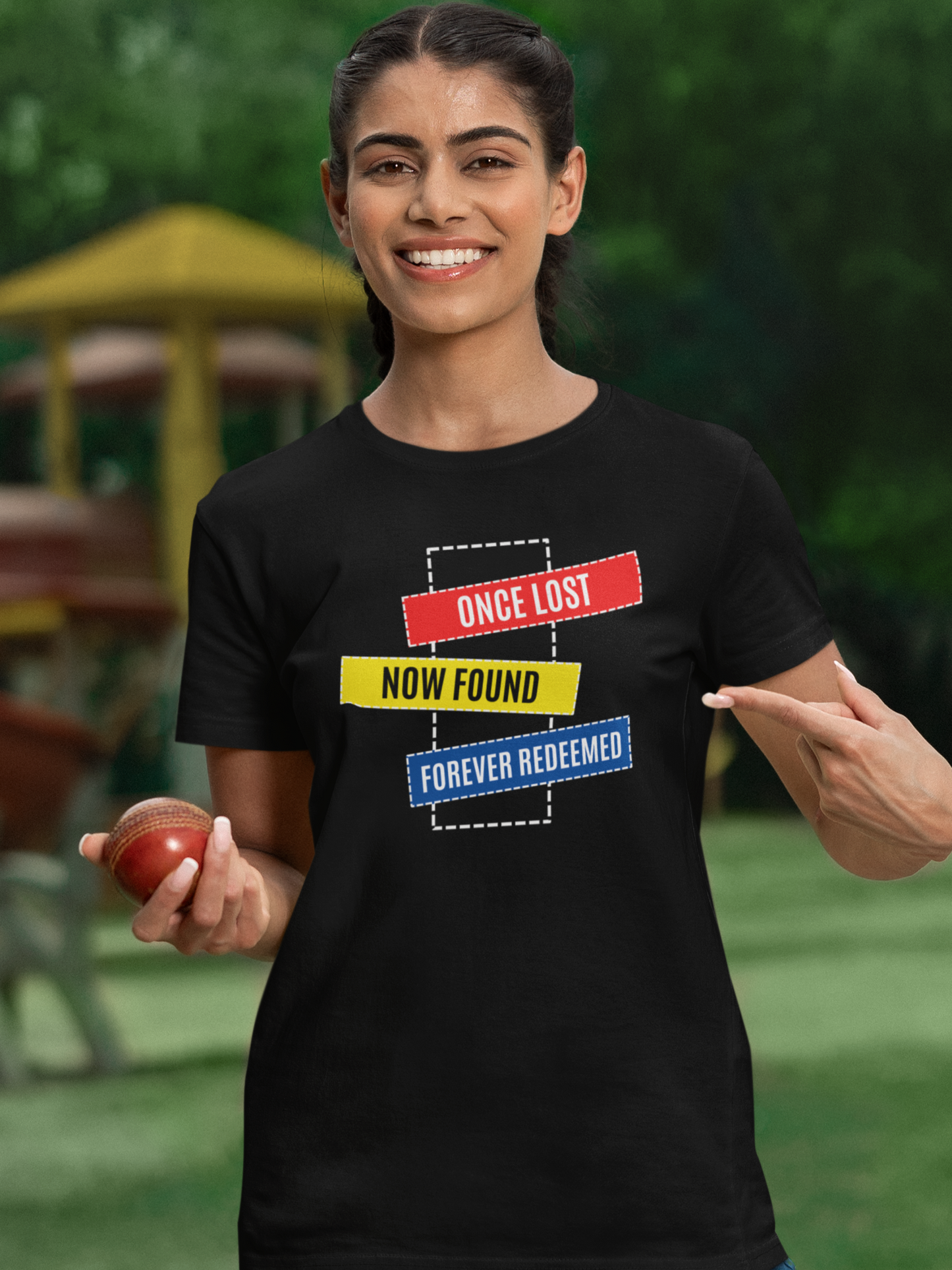 Lost. Found. Forever Redeemed. - women's Christian T-shirt