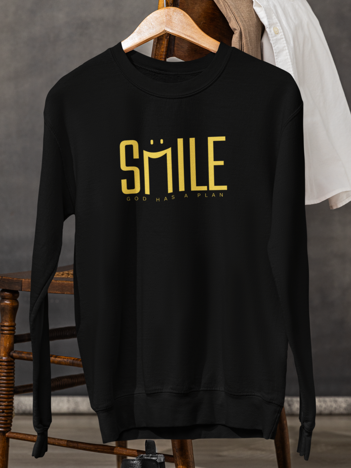 "Smile, God Has a Plan" Unisex Crewneck Sweatshirt