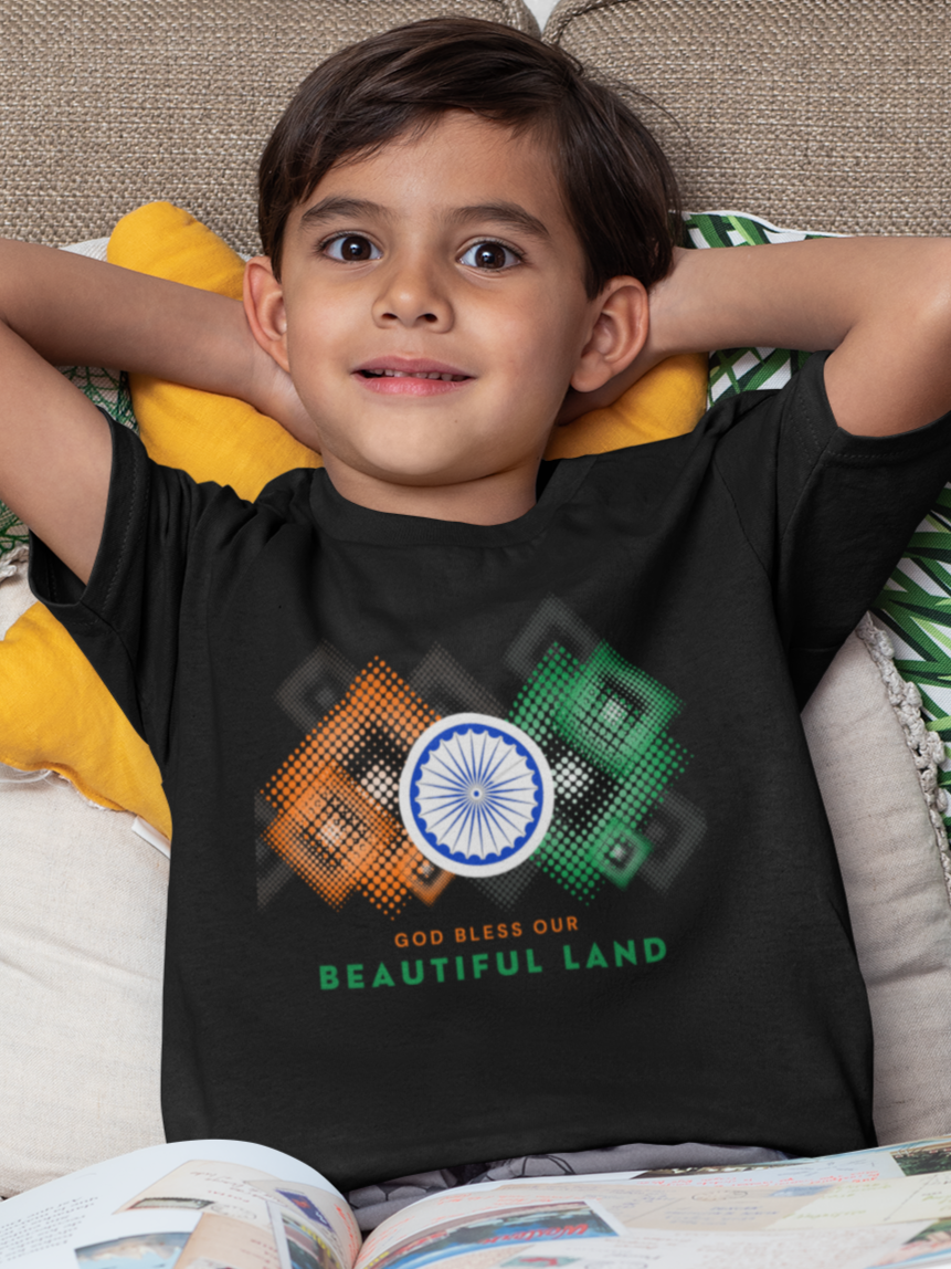 "God Bless Our Beautiful Land" Boys' Christian T-Shirt