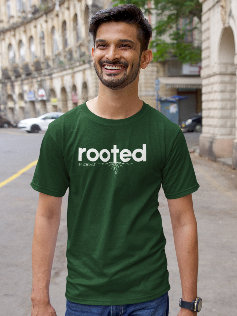 Rooted in Christ – Faith & Foundation Unisex Christian T-Shirt