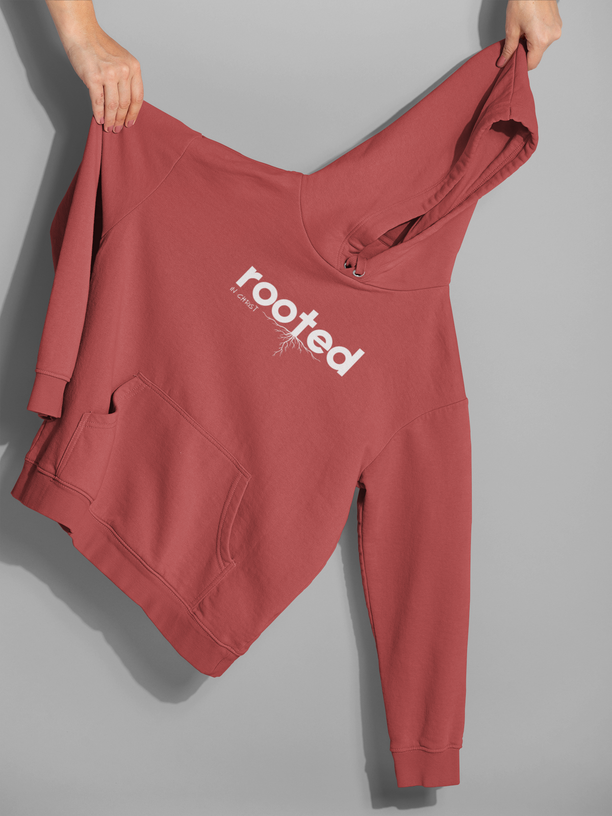Rooted in Christ – Faith & Foundation unisex Christian hooded sweatshirt