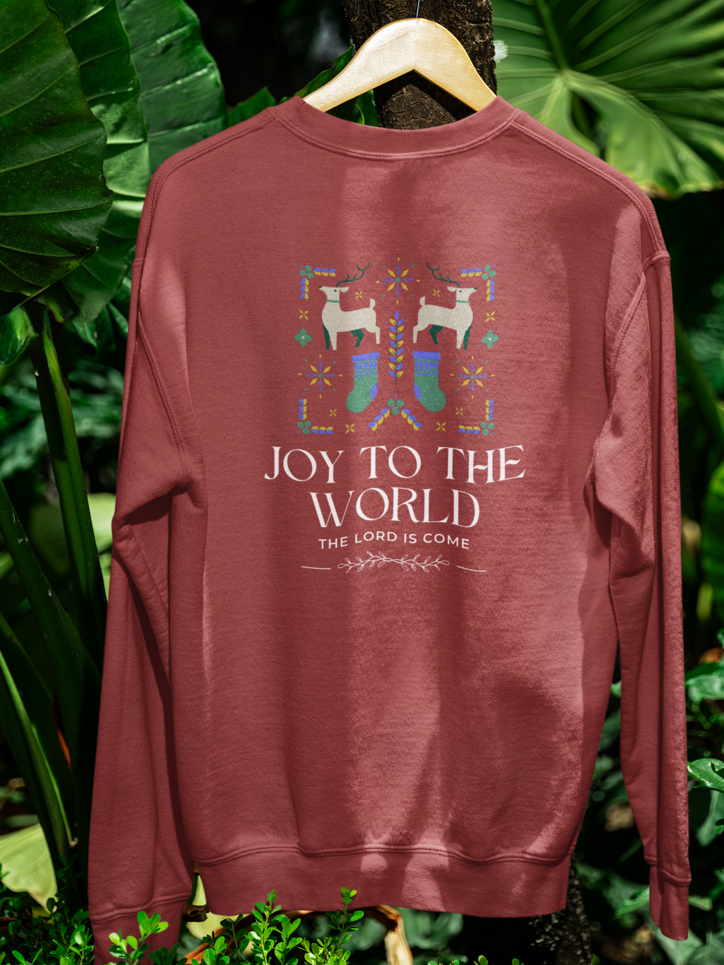 "Joy to the World, the Lord is Come" unisex christmas sweatshirt