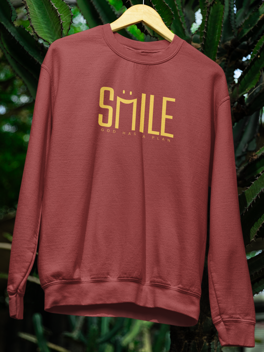"Smile, God Has a Plan" Unisex Crewneck Sweatshirt