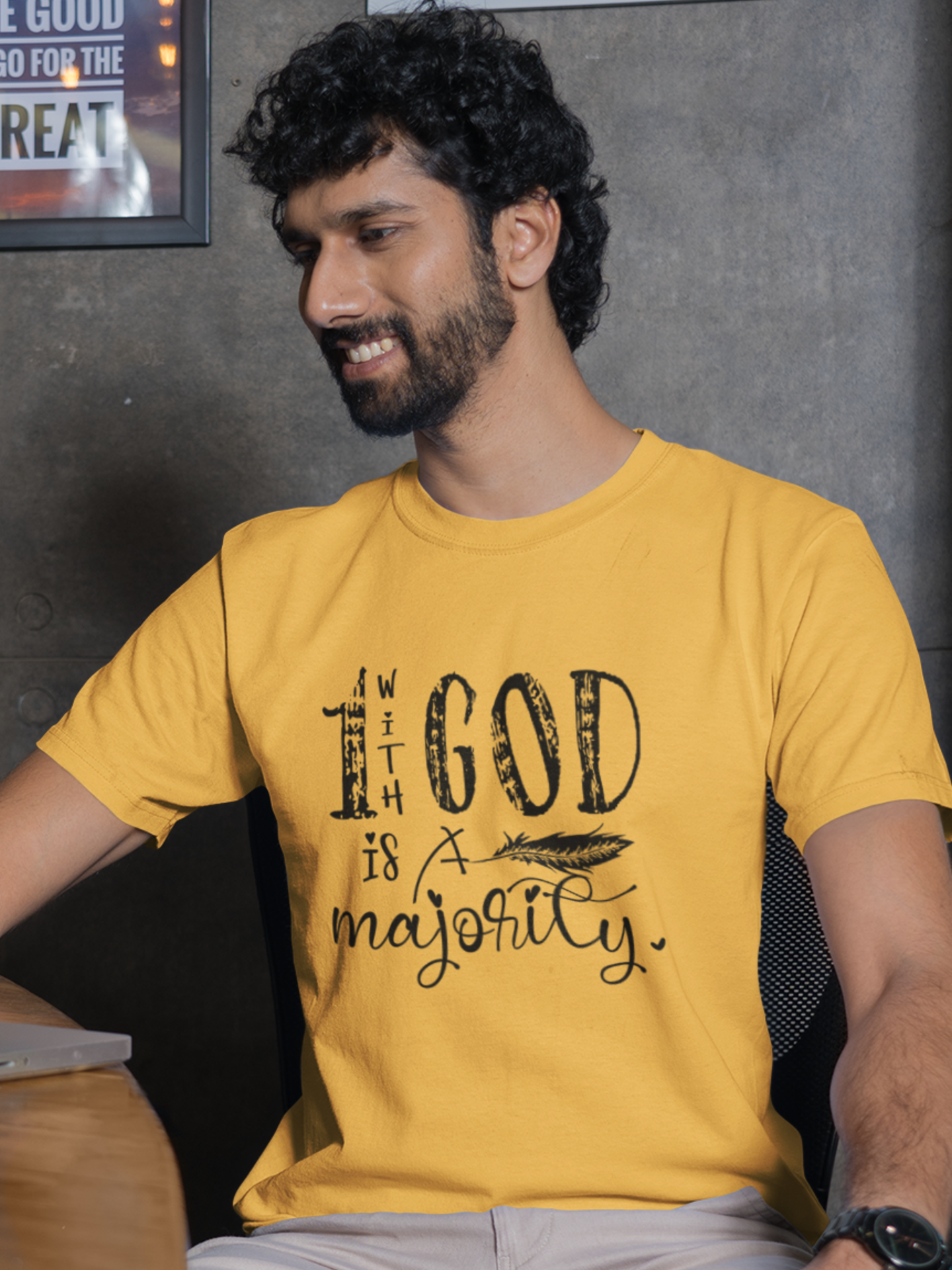 "1 with God is a Majority" unisex christian t-shirt