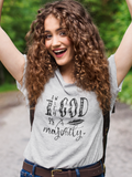 "1 with God is a Majority" women's Christian t-shirt
