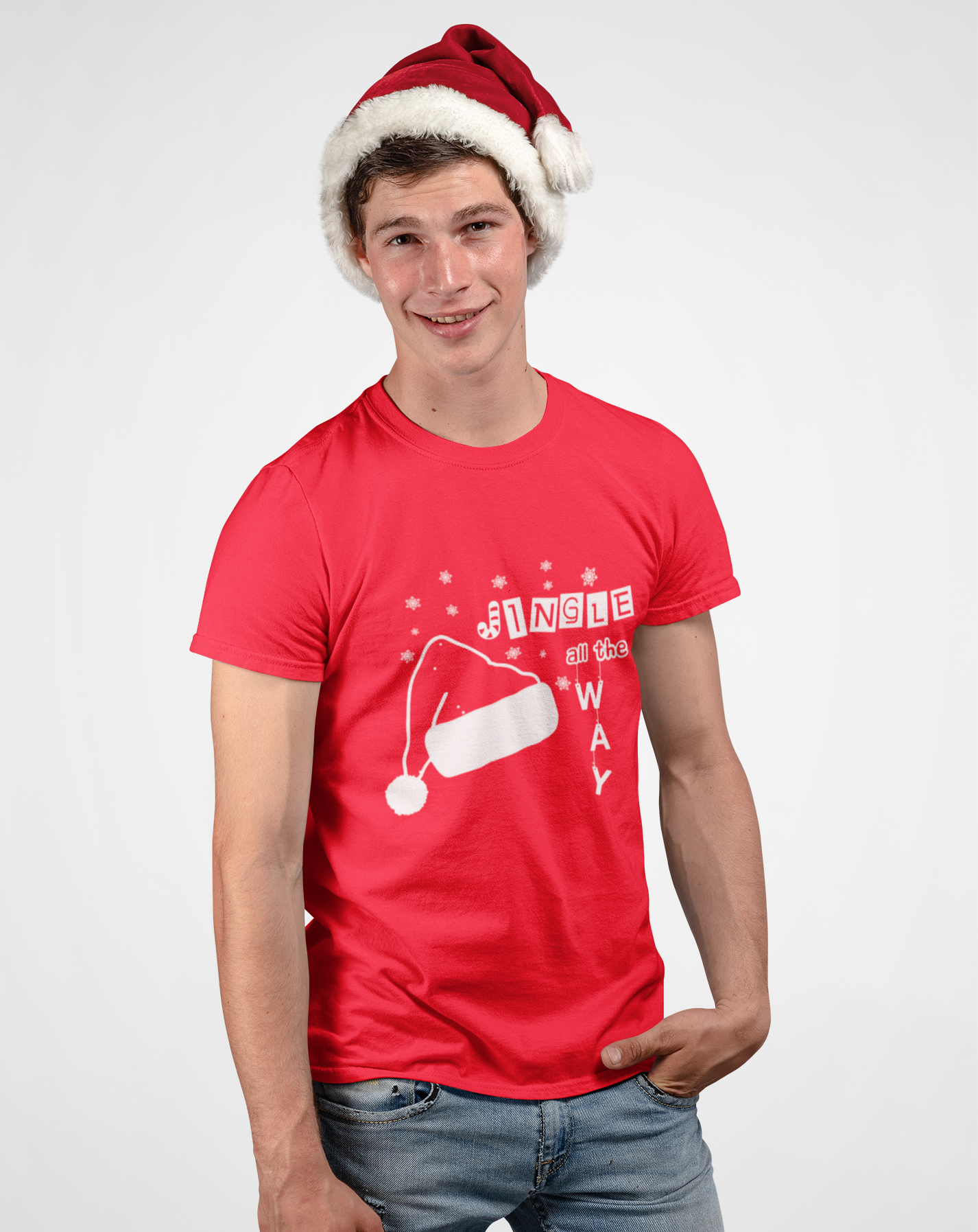 “Jingle all the way” unisex christmas t-shirt