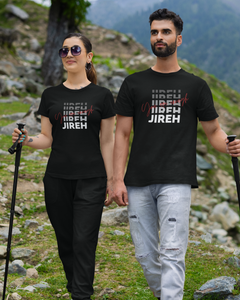 Black "Jireh, You Are Enough" Christian Couple t-shirts