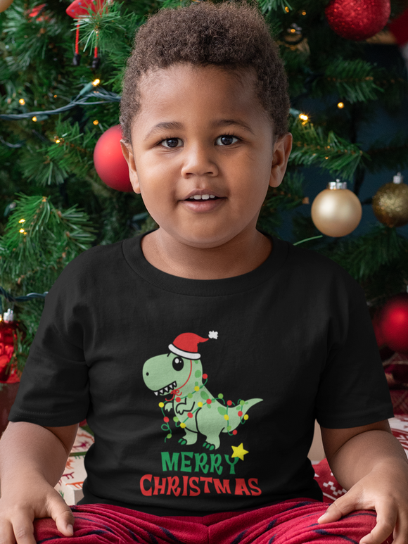 Dino-Merry Christmas boys t-shirt