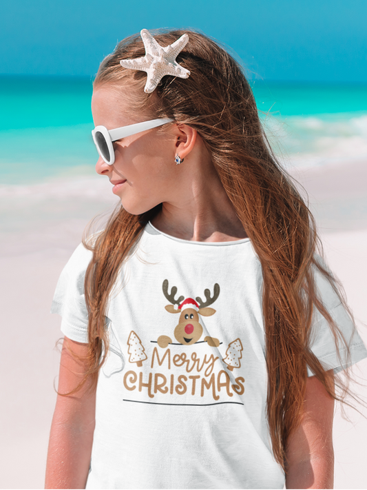 "Merry Christmas" girls christmas t-shirt