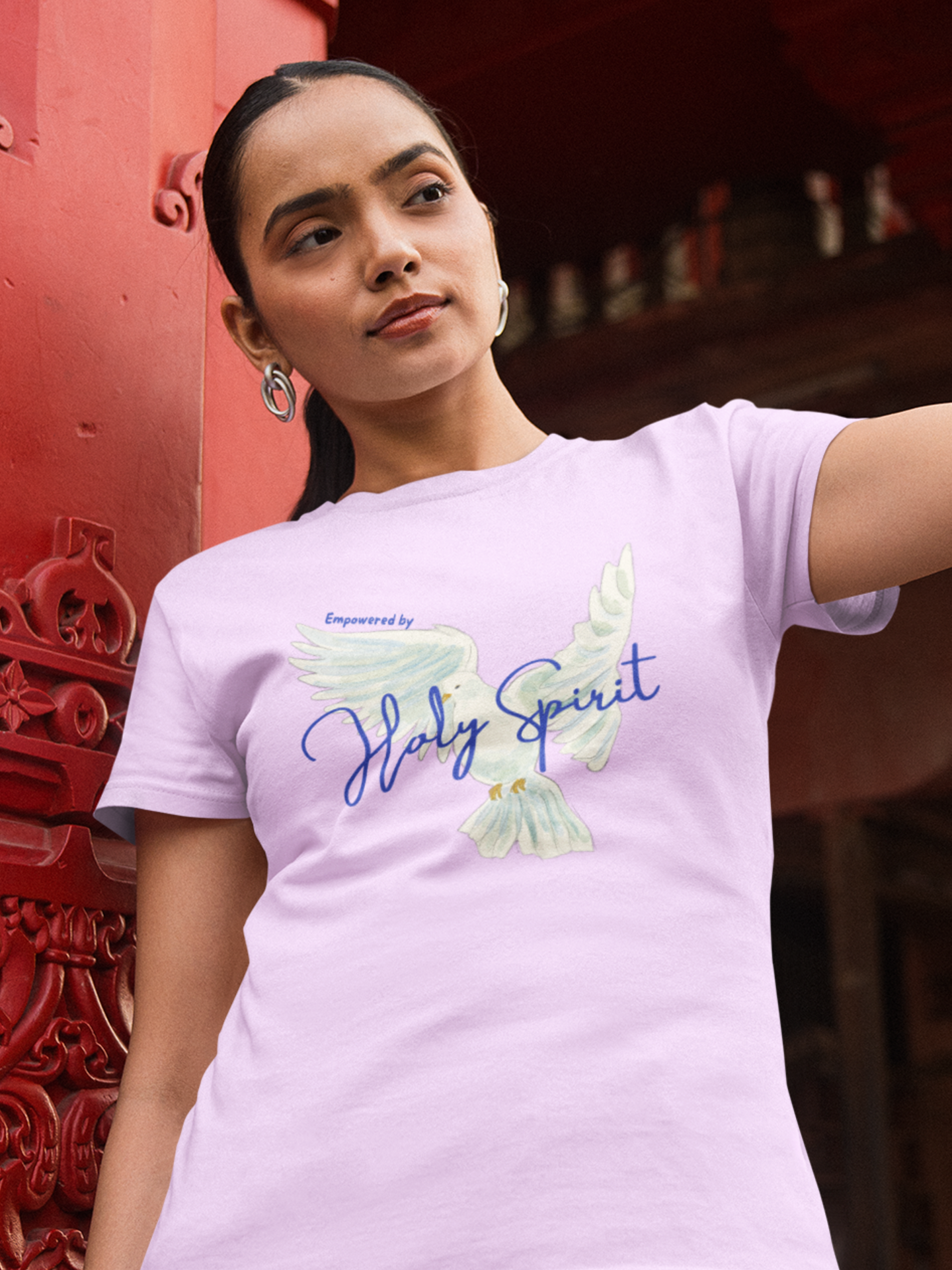 "Empowered by Holy Spirit" women's Christian t-shirt