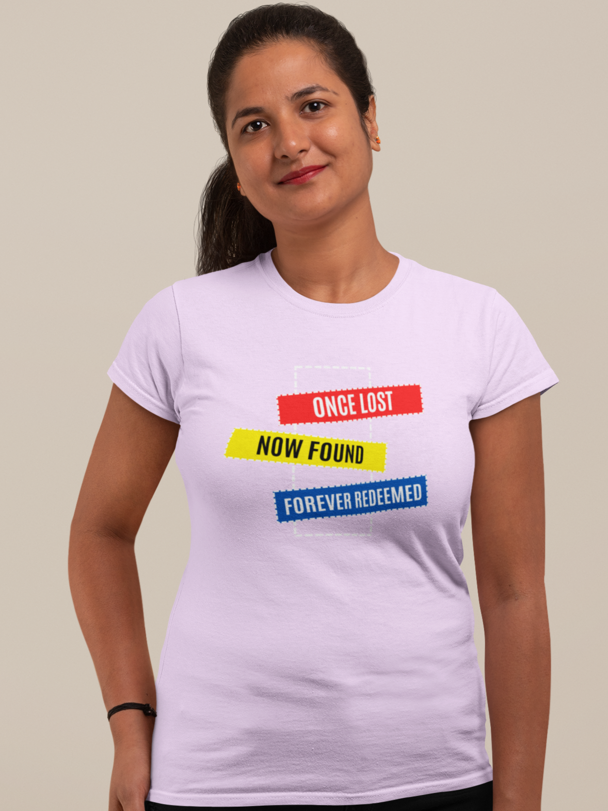 Lost. Found. Forever Redeemed. - women's Christian T-shirt