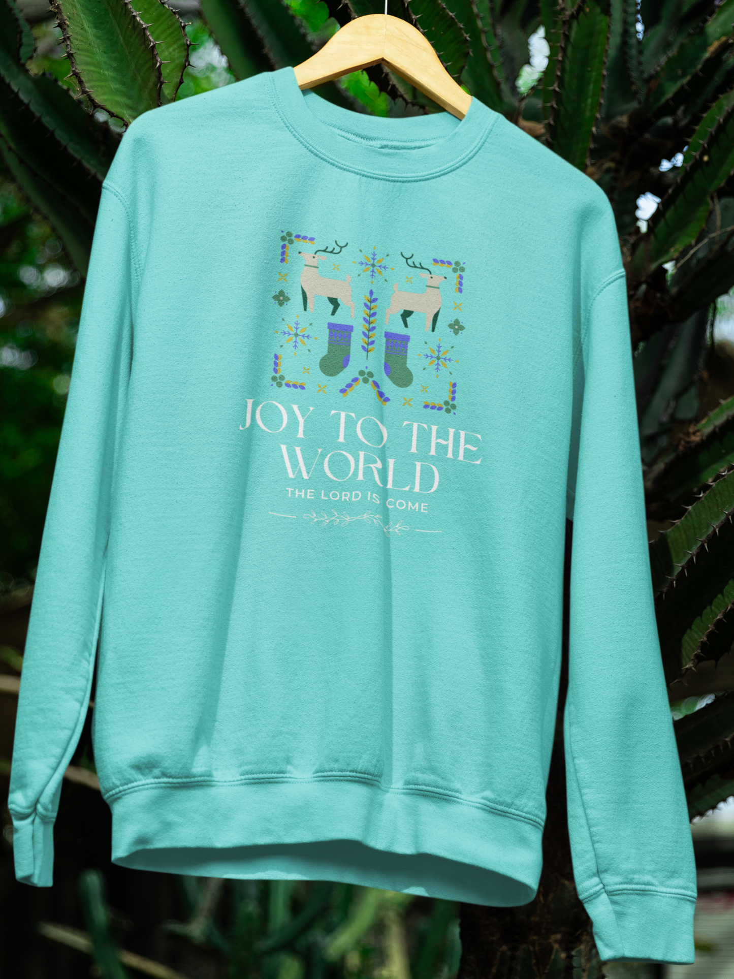 "Joy to the World, the Lord is Come" unisex christmas sweatshirt